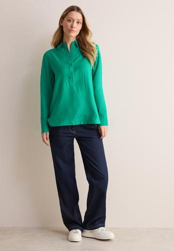Bluse in Unifarbe L - Aventurine Green
