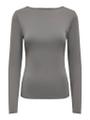 ONLEA L/S 2-WAY DEEP NECK TOP JRS N