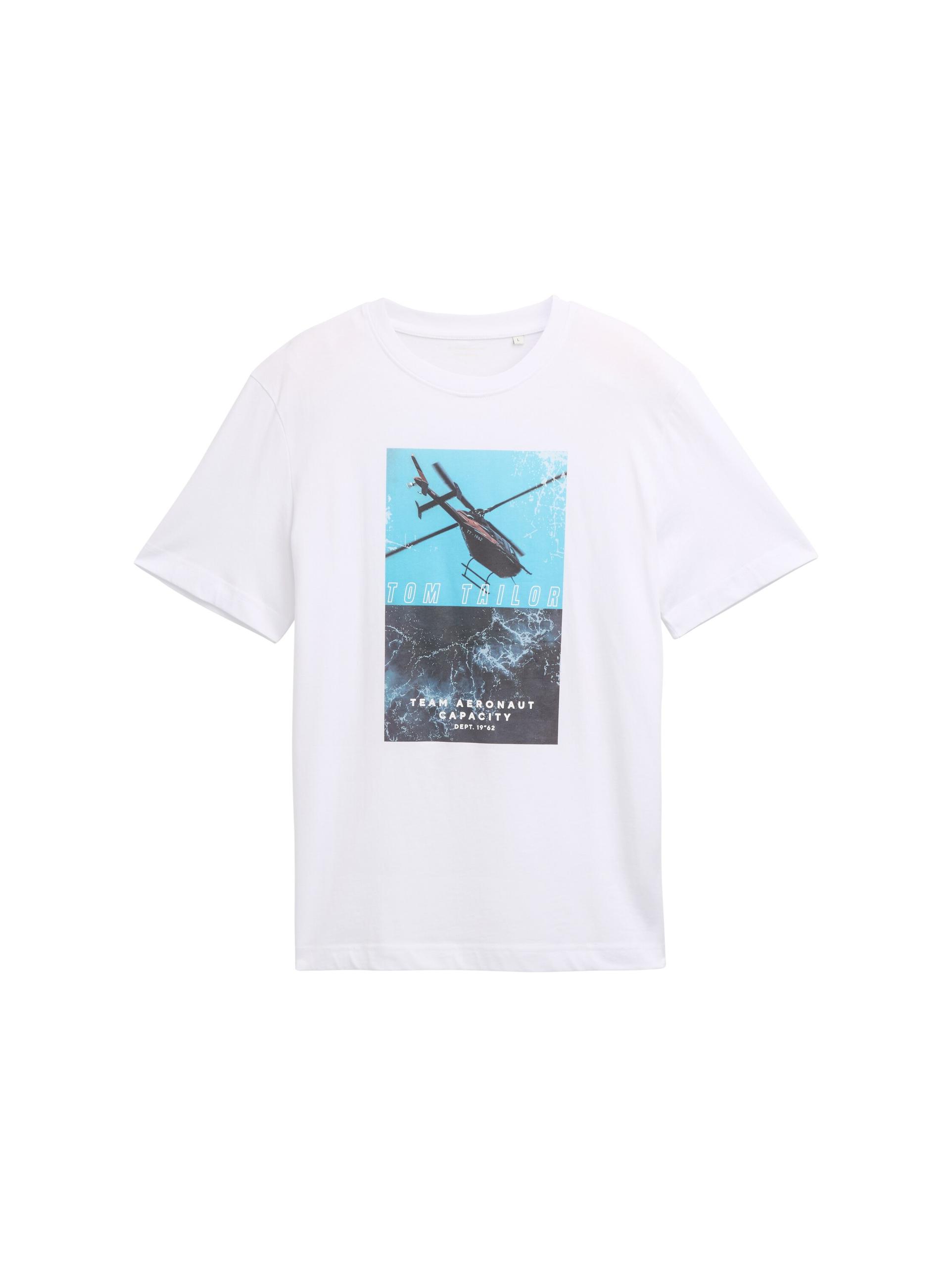 T-Shirt mit Fotoprint XXL Regular Fit - White