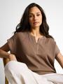 Crinkle T-Shirt XXXL Regular Fit - Taupe Grey
