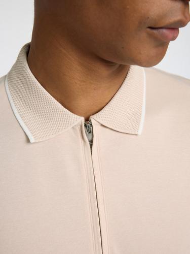 SLHFAVE SPORT ZIP SS POLO NOOS Grau XL