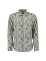 Shirt Allover Printed Fine Corduroy XL Regular Fit - Taupe