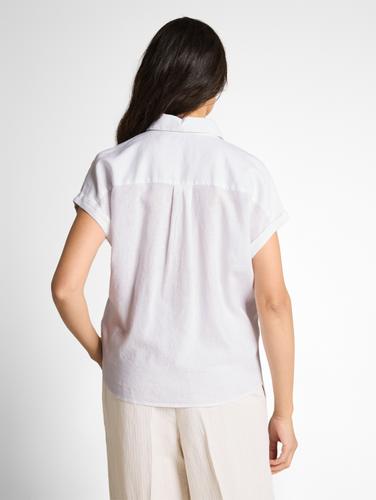 Loose Fit Bluse mit Leinenanteil