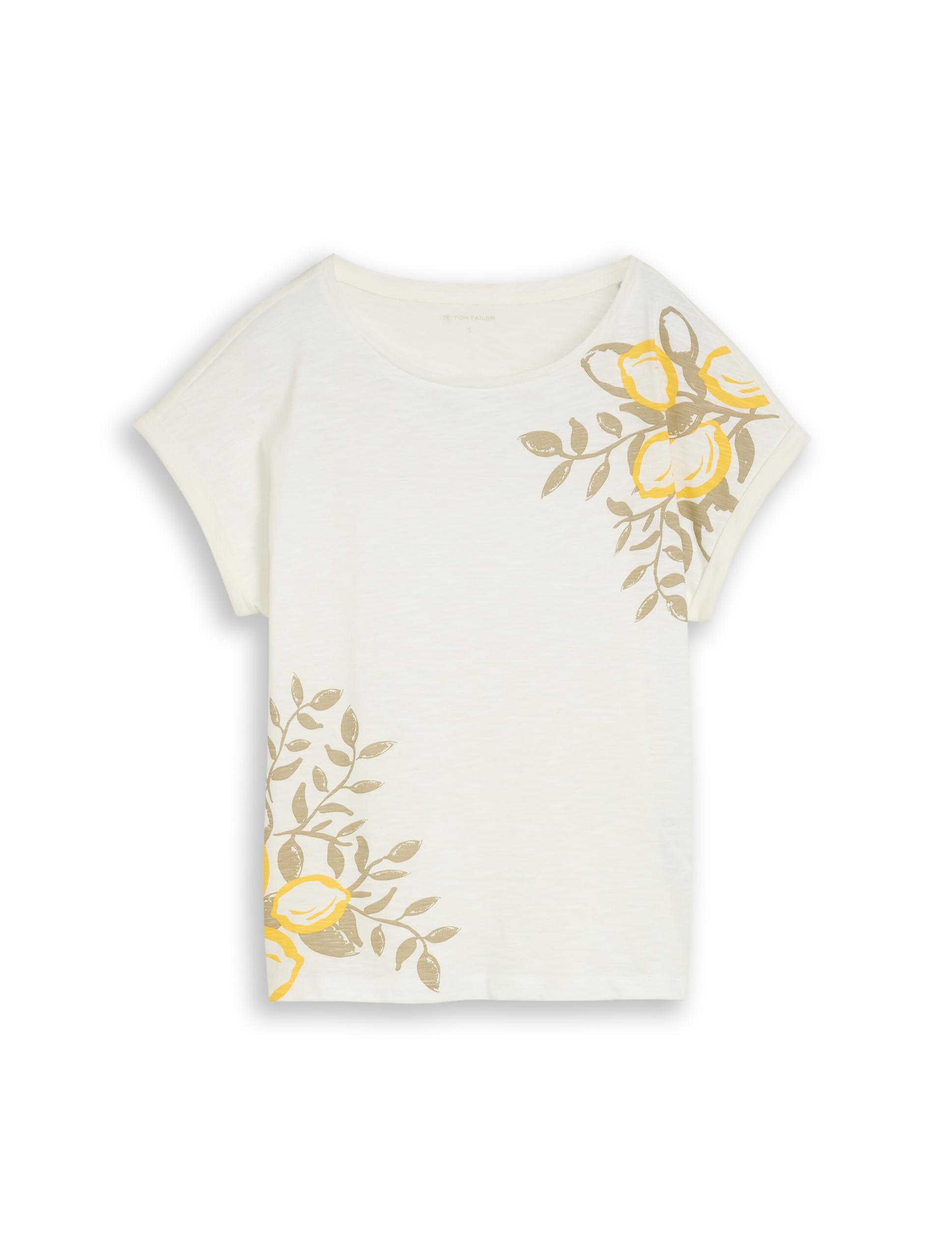T-Shirt mit Print XXXL Regular Fit - Whisper White
