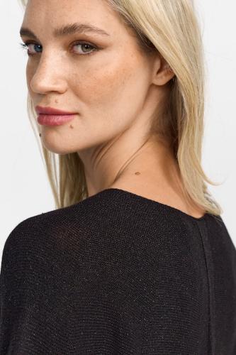 Seamless shiny boat neck Grau XS