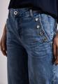 Wide Leg Jeans mit Knopfdetails 29/30 - Medium Blue Wash