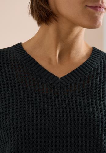 Kurzarm Pullover im Crochet-Look