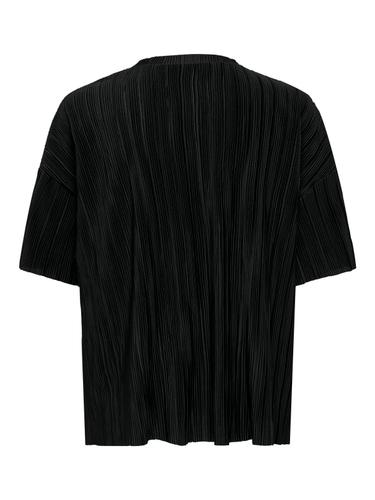 ONLRAVENNA S/S PLISSE TOP NOOS JRS M Normal geschnitten - Black