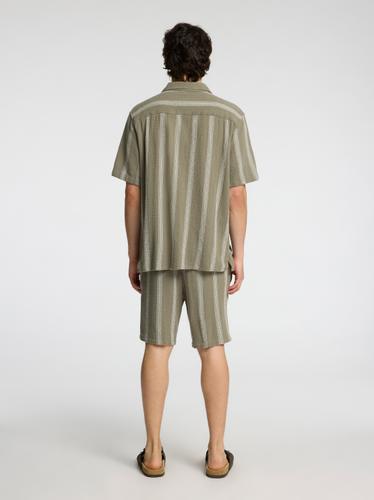 SLHRELAX-SAL SHIRT SS RESORT S Locker geschnitten - Vetiver