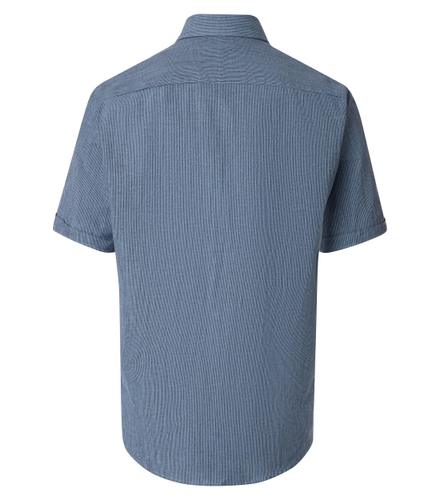 Leinenhemd Kurzarm L Casual Fit Short - Blau