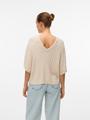 VMBARBADOS SS V-BACK PULLOVER GA SE M Normal geschnitten - Oatmeal