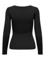 ONLEA L/S DEEP NECK TOP JRS NOOS