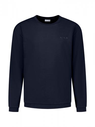 T-Shirt Long Sleeve Crewneck Solid Heavy Interlock XL Regular Fit - Night