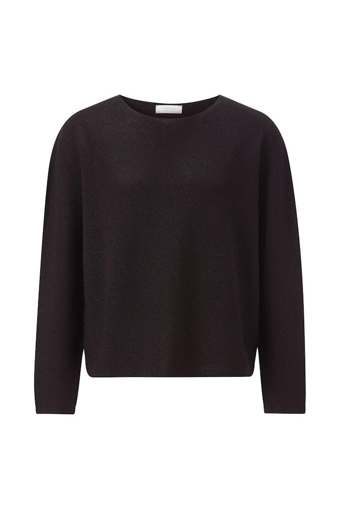 Seamless shiny boat neck Grau XS