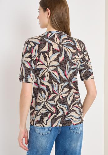 Kurzarm T-Shirt im Ausbrenner-Look
