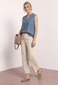 Blusentop mit Rüschen im Denim-Look