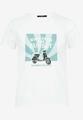 Baumwoll-T-Shirt mit Print 42 - Patch White/blue