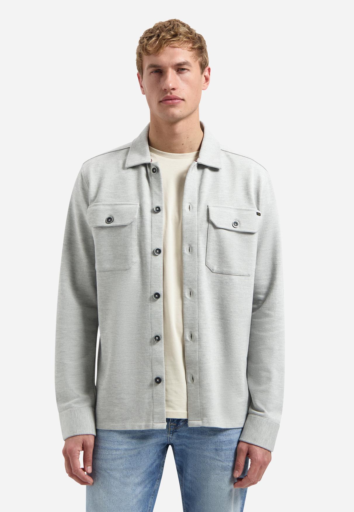 Overshirt Jersey Twill L Regular Fit - Grey Melange