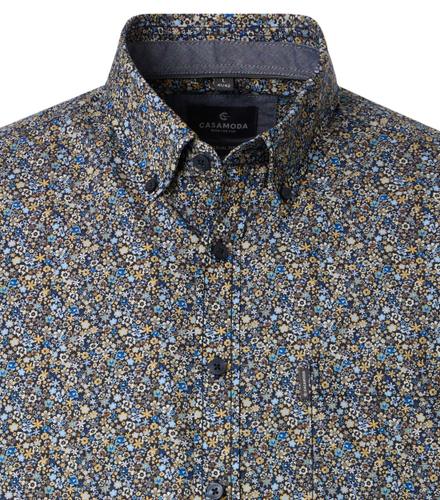 Freizeithemd Kurzarm M Casual Fit - Blau