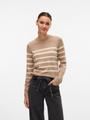 VMSABA PLAIN LS O-NECK PULLOVER GA NOOS S Normal geschnitten - Silver Mink