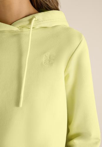 Hoodie mit Stickerei S - Iced Yellow