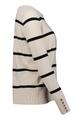 Basic-Pullover 36 Gerade - Patch Beige/black