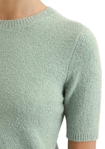 Bouclé-Pullover slim Grün S