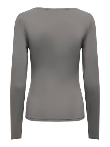 ONLEA L/S 2-WAY DEEP NECK TOP JRS N