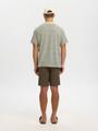 SLHKEVIN STRIPE SS O-NECK TEE M Normal geschnitten - Egret