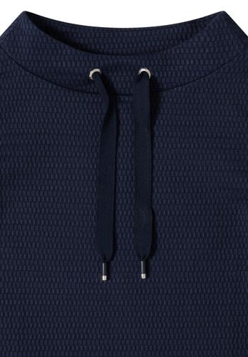 Shirt mit Funnel Neck im Two-Tone-Look L - Universal Blue