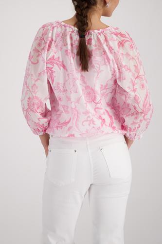 Bluse mit Blumenmuster 40 - French Rose Gemustert