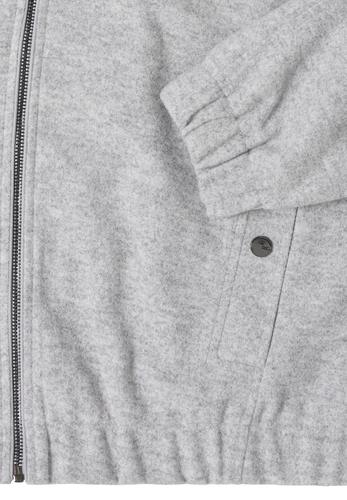 Hoodie Blouson in Wolloptik L - Luna Grey Melange
