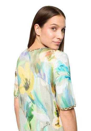 Printshirt 44 Tailliert - Mint/nature
