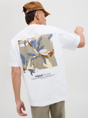 JORVARENNA PAINTED BACK TEE SS CREW NECK XXL Locker geschnitten - Bright White