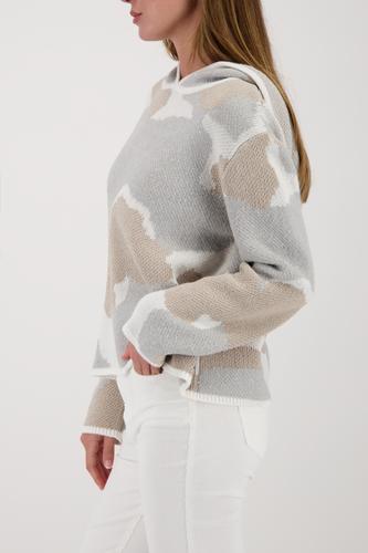 Strickpullover mit Wolkenmuster 36 - Lattemacchiato Gemustert