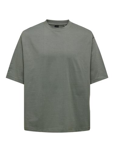 ONSMILLENIUM OVZ SS TEE NOOS L Locker geschnitten - Castor Gray