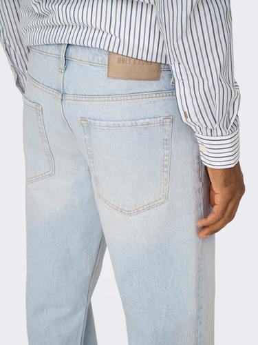 ONSEDGE STRAIGHT LB 9393 DOT DNM NOOS 33/32 Gerade geschnitten - Light Blue Bleached Denim