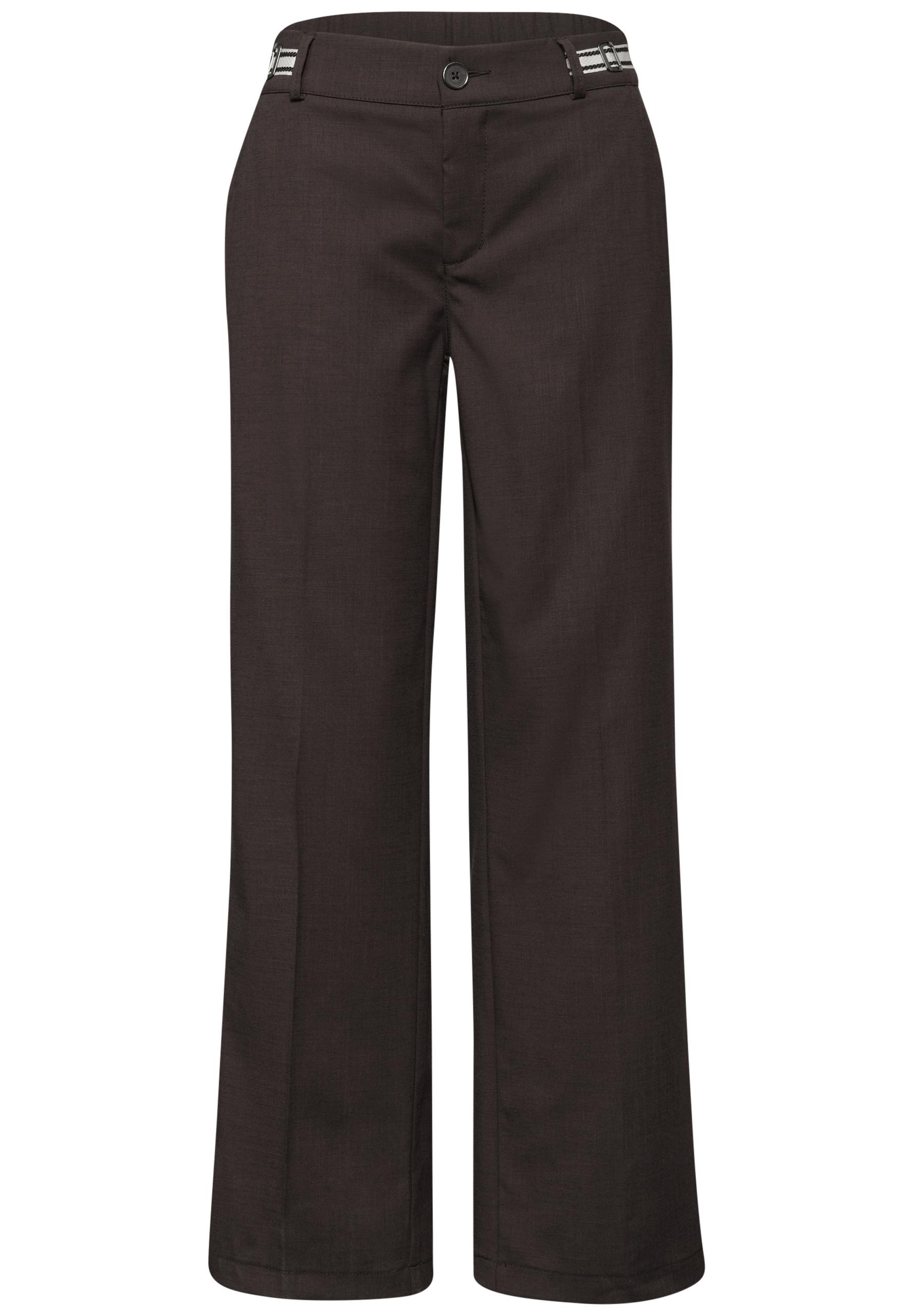 Straight Leg Hose mit Gürteldetails 40/30 - Espresso Brown