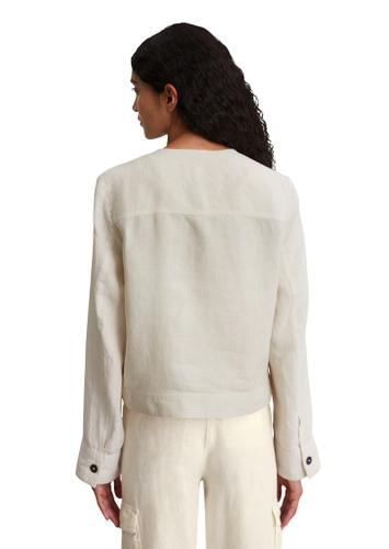 Leinenjacke regular 36 Regular Fit - Silky Stone