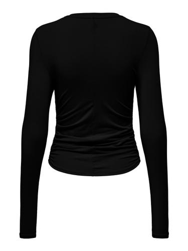 ONLISLA L/S RUCHED TOP JRS L Normal geschnitten - Black