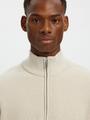 SLHRODNEY LS HIGH NECK HALF ZIP S Normal geschnitten - Oatmeal