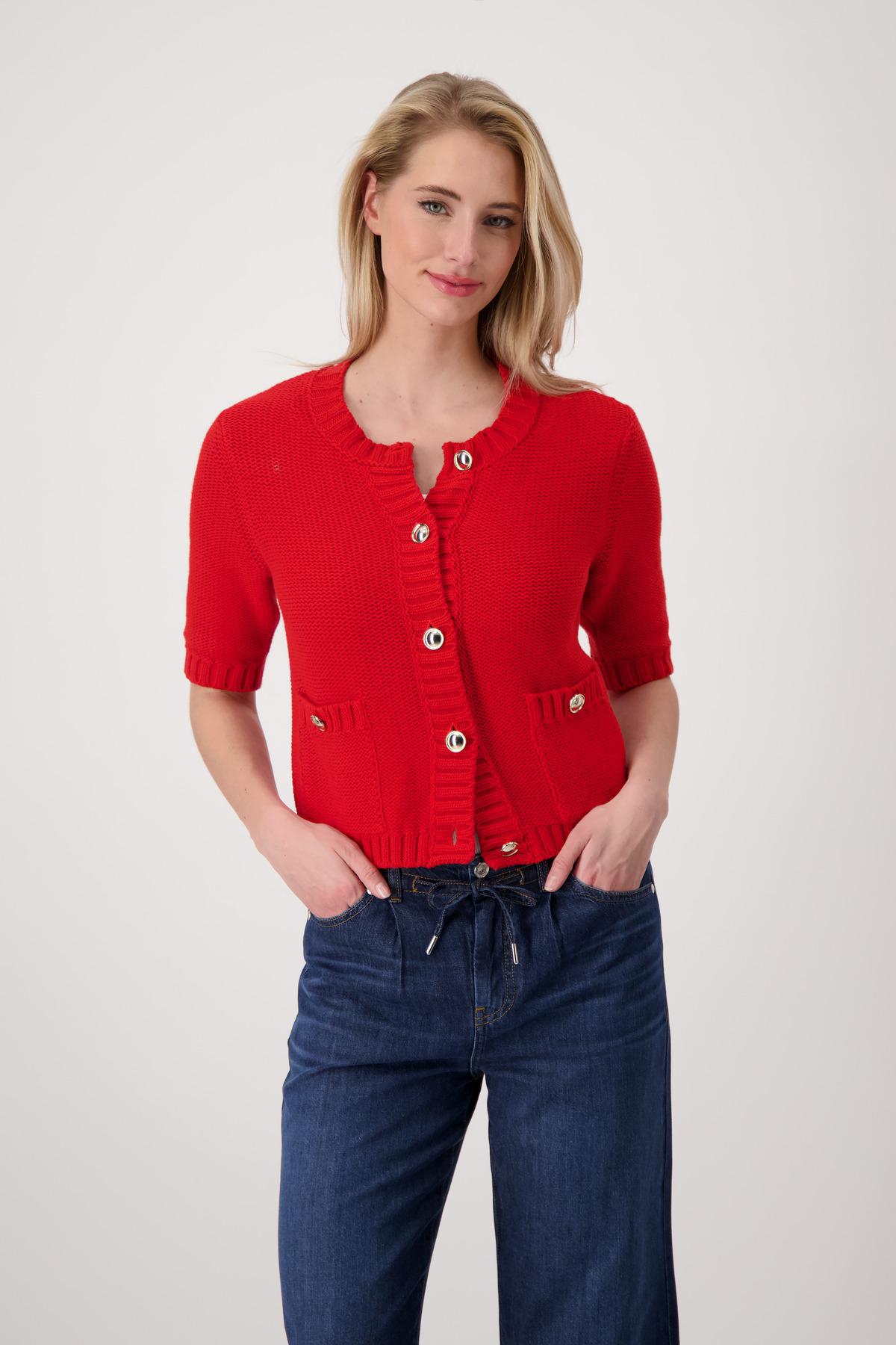 Strickjacke mit Knöpfen 36 - Red