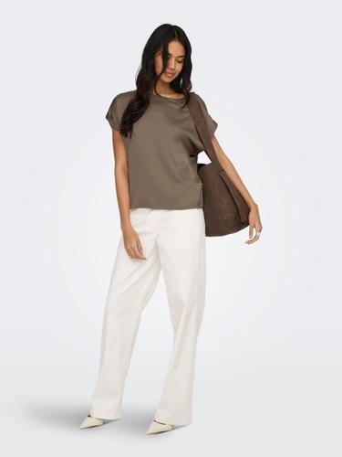 ONLLIEKE S/S SATIN MIX TOP WVN NOOS