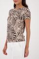 T-Shirt mit Leo-Muster 40 - Dark Chocolate Gemustert
