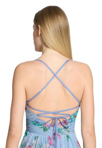 Abendkleid 34 Ausgestellt - Blue/Rosé