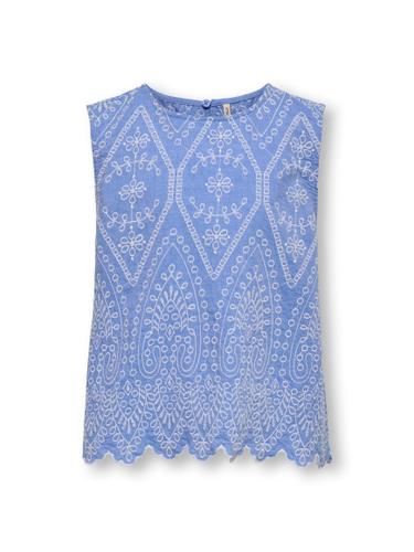 KOGTULUM EMB SL TOP WVN 158 Normal geschnitten - Blue Bonnet