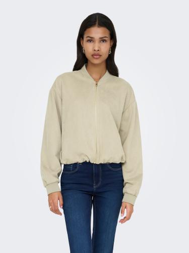 ONLMAVI LIFE LS FAUX SUEDE BOMBER CC PNT L - Pure Cashmere