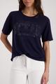 T-Shirt mit Schmuckdetails 46 - Marine