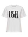 ONLLEONA S/S TEXT EMB. TOP BOX JRS
