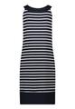 Sommerkleid 40 Leicht tailliert - Dunkelblau/Weiß